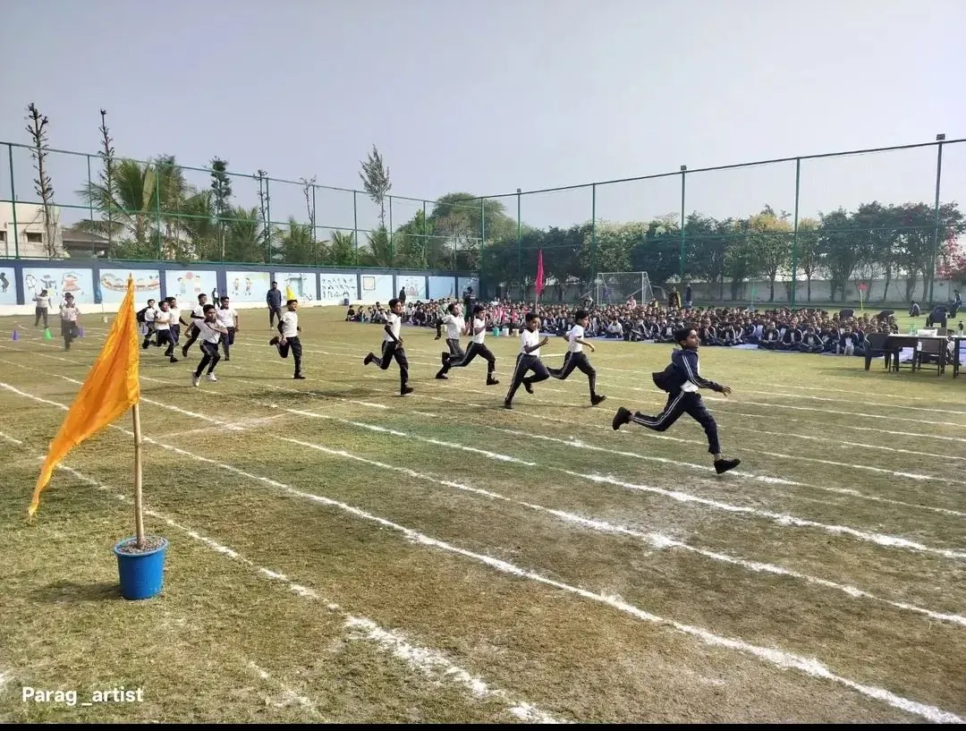 Athletics sprint race at Gurukul Sanawad