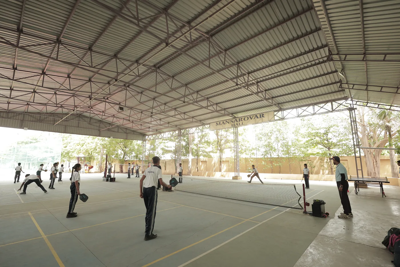 Sports activities on school ground