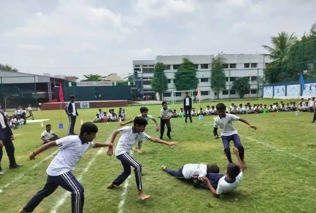 Kabaddi match at Gurukul Sanawad