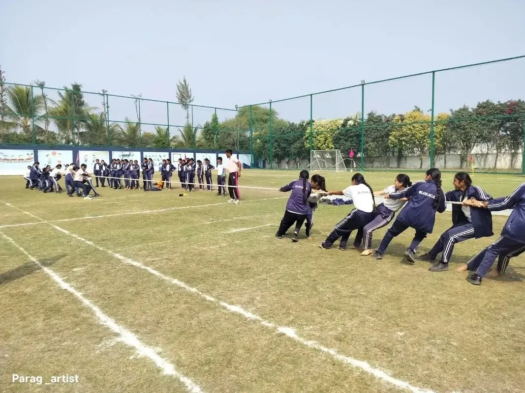 Tug of war at Gurukul Sanawad sports day
